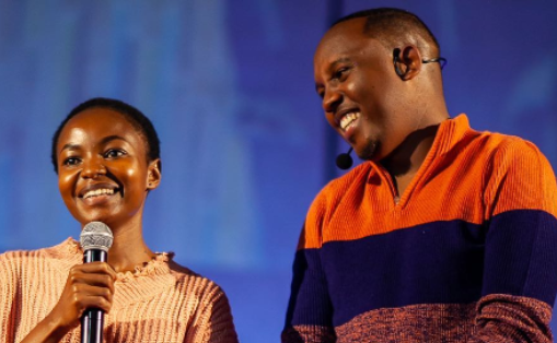 Mkurugenzi with his wife Judy